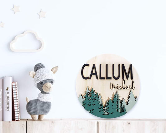 Woodland Kids Name Sign