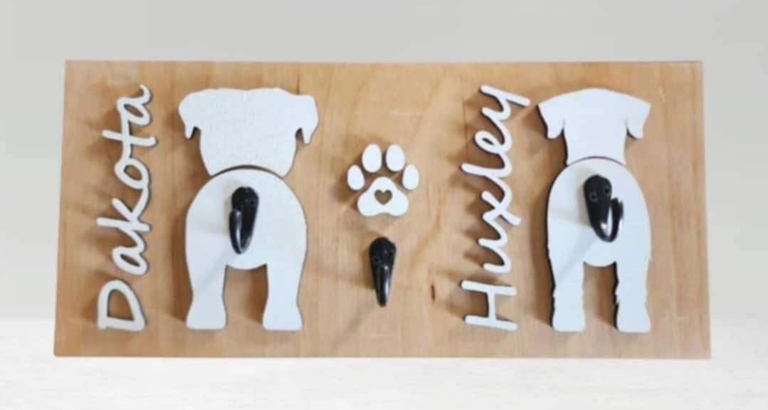 Personalized Dog Leash Holder